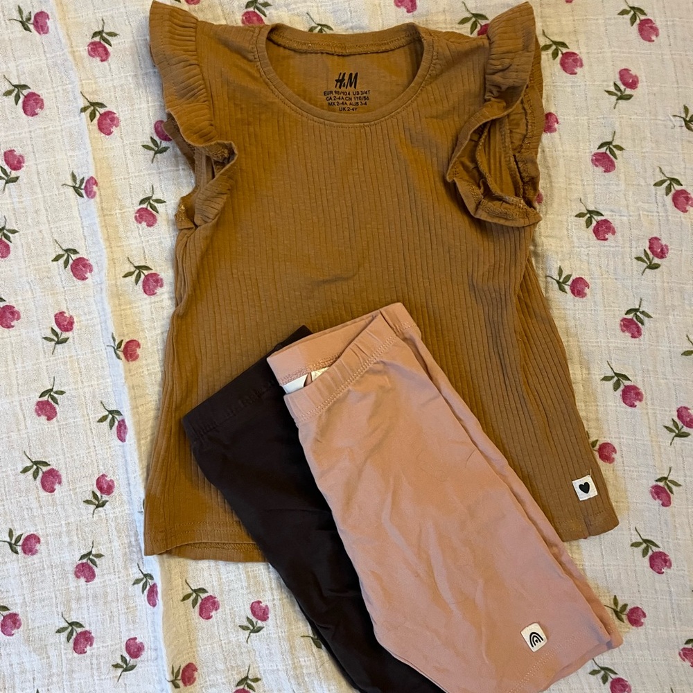 H&M lot tank and and shorts 3t/4t